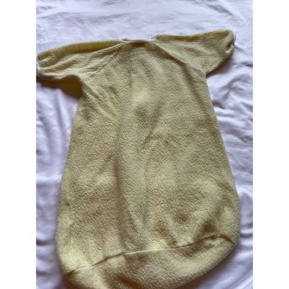 vtg carters pjs Sleep Sack Fleece Yellow One Size Up To 21 Lbs 80s Made in USA - Picture 6 of 6